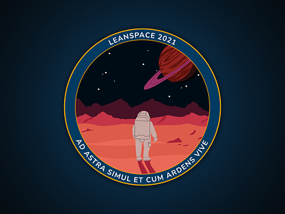 Leanspace - Mission patch 2021 astronaut cloud design future graphic design illustration illustrator leanspace paas patch planet print space sticker vector