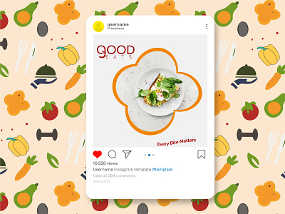 Social media design for Good eats restaurant branding design graphic design illustration logo logo design social media design social media post vector