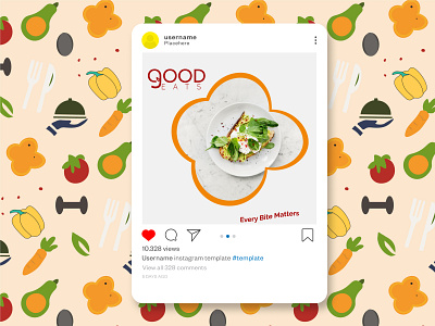 Social media design for Good eats restaurant