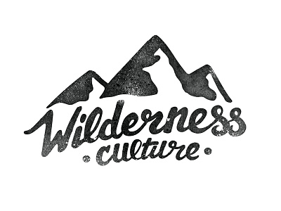Wilderness Culture Mark hand lettering hand type logo mark mountains outdoors script west wilderness