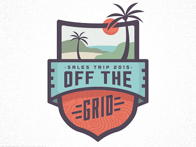 Sales Trip Campaign Logo badge beach campaign emblem grid illustration logo ocean summer tgrip tropical typography