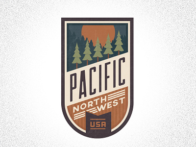 PNW badge camp emblem explore icon logo pacific northwest tree usa wild
