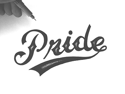 Pride Lettering calligraphy drawing hand drawn lettering script sketch type typography