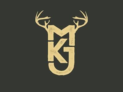 JKM Wedding Monogram antlers forrest icon j k logo m monogram typography wedding wild wilderness