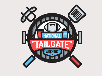 National Tailgate Weekend Badge badge beer college cookout crest emblem football grill logo sports tailgate