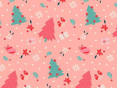Pattern Christmas christmas christmas tree color design gift pattern present