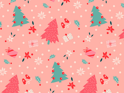 Pattern Christmas christmas christmas tree color design gift pattern present