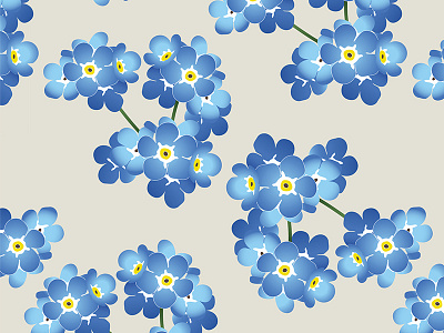 Myosotis Flower Pattern design flower illustration myosotis pattern