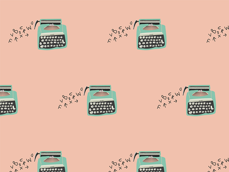 Typewriter pattern design by Eva Hilla on Dribbble
