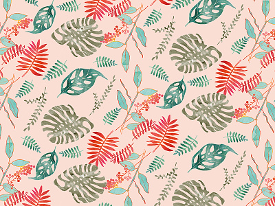 Illustration plants pattern design illustration pattern plant rapport tropic