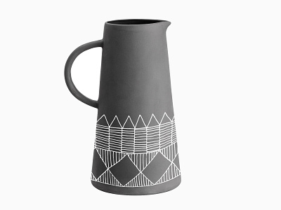 Tribal print for servingware design drawing handmade pitcher print and pattern servingware tribal