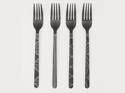 Tribal print for servingware design drawing forks handmade print and pattern servingware tribal