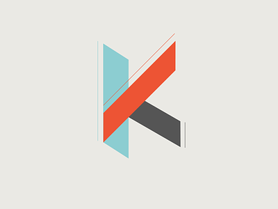 Geometric K Logo Concept angles geometric k logotype
