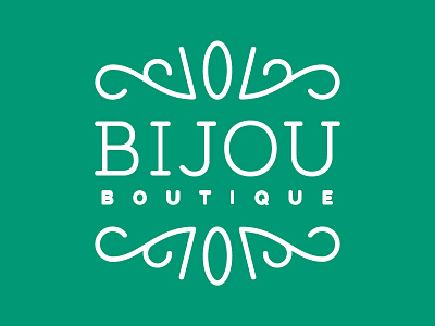 Bijou Boutique boutique identity logo mono crest