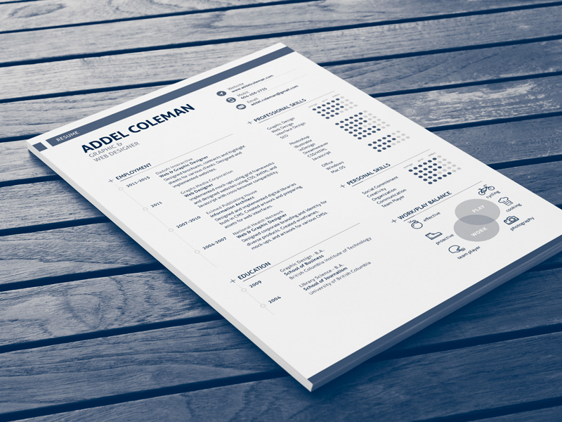 Resume/CV - Swiss by Pixel and Folds on Dribbble