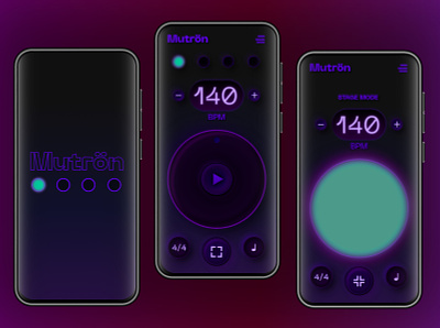Mutrön [UI/UX Design for Metronome App] app design interface metronome ui ux