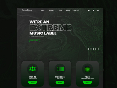 Unique Leader Records - Website concept branding interface ui web developing website