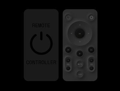 Remote Controller app UI adobe xd design interface neumorphism remote ui