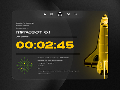 Spaceship Countdown Dashboard 3d animation branding dashboard dashboard ui futuristic graphic design motion graphics nft space spaceship ui uidesign uiux uxdesign webdesign webflow website