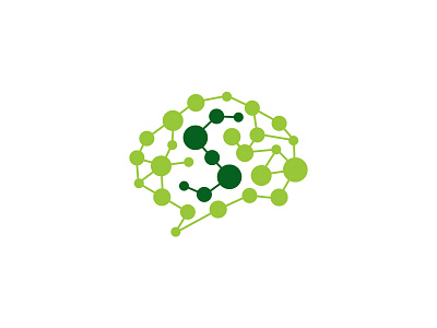 Brain tech logo brain logo brain tech green logo logo for sales technologies logo