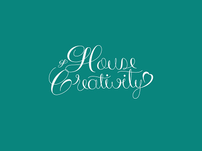 House of Creativity caligraphy creativity graphic design house letter lettering logotype typogaphy typography design vector