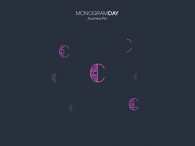 Monogram day 23/31 c letter design process graphic design having fun monogram outline work pieces