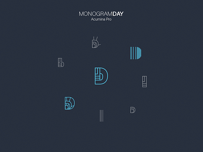 Monogram day 24/31 d letter design process graphic design monogram monogram letters outline work pieces work in progress