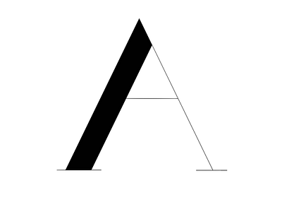 Letter exploring a asymmetrical graphic design lettering vector