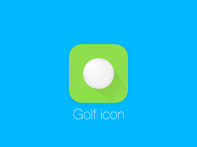 Golf icon app apple ball flat golf green icon ios iphone