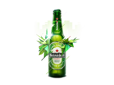 Heineken Bottle for Ultra Music Festival heineken low polly ultra umf