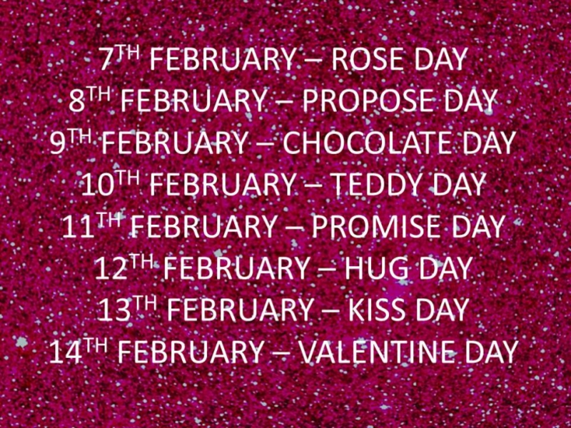 Valentine Week List 2022 by Naira on Dribbble