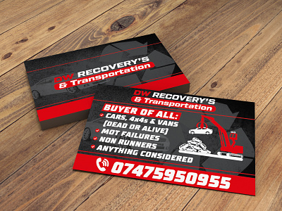 DW Recovery's Business Card,, #BusinessCard, #VisitingCard app branding business card design graphic design icon illustration logo transmission ui ux vector visiting card