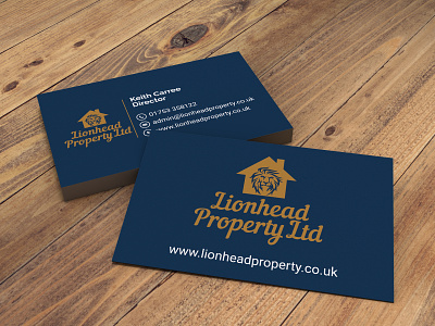 Lionhead Property Business Card branding business card corporate design graphic design lion lionhead nice design professional visiting card