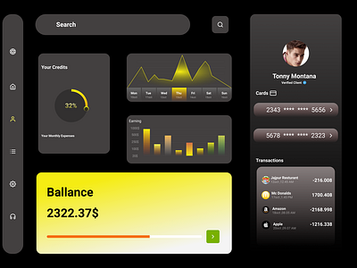 Dark Theme Dashboard