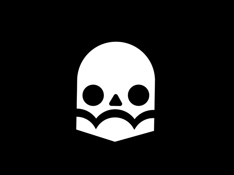 Tutano animation bone halloween head logo skull terror