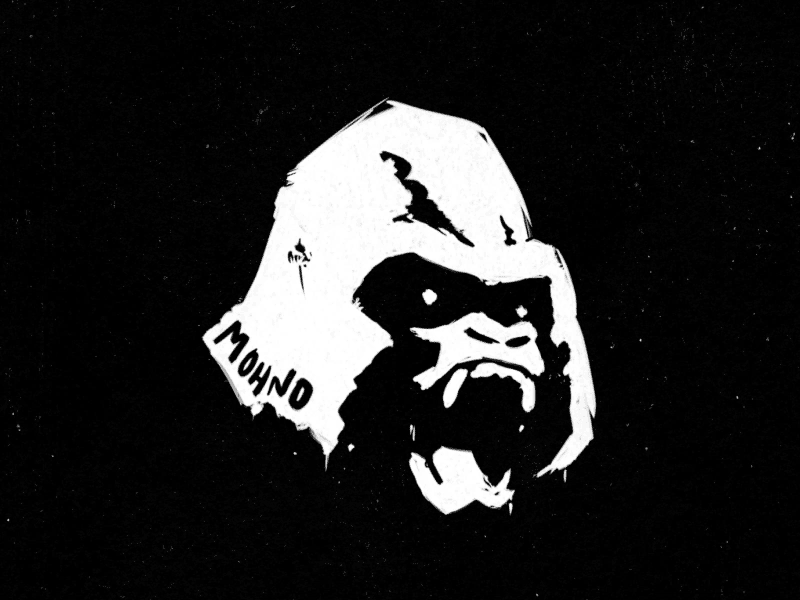Mohno animal animation fury gorilla logo monkey mono wild