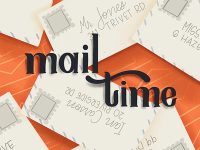 Mail Time! amazon applepencil design envelope hand lettering happy mail illustration lettering mail mailman postage stamp postcard procreate quick sketch shipping sketch stamp typogaphy