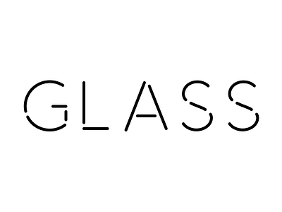 Glass font glass line stroke type