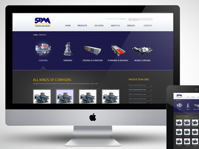 SBM Product List design web
