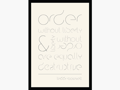 Order Font Poster - First Shot