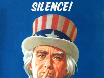 Silence! - Occupy Together america corruption greed occupy occupyboston occupytogether occupywallst occupywallstreet ows propaganda silence together uncle sam us wallstreet