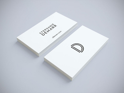 Proj D Card Render art business card d deco landmark logo logomark mark render sans serif
