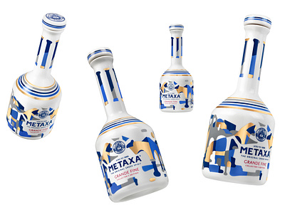 Metaxa Grande Fine by Cacao Rocks alcohol artist branding decanter design graphic design illustration packaging vector