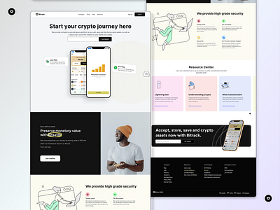 Bitrack.tech landing page bitcoin crypto design figma landing page