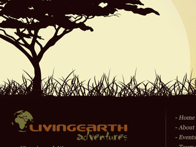 Living Earth Homepage african beige brown cream safari silhouette