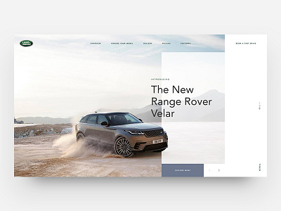 Range Rover Velar - Homepage Concept