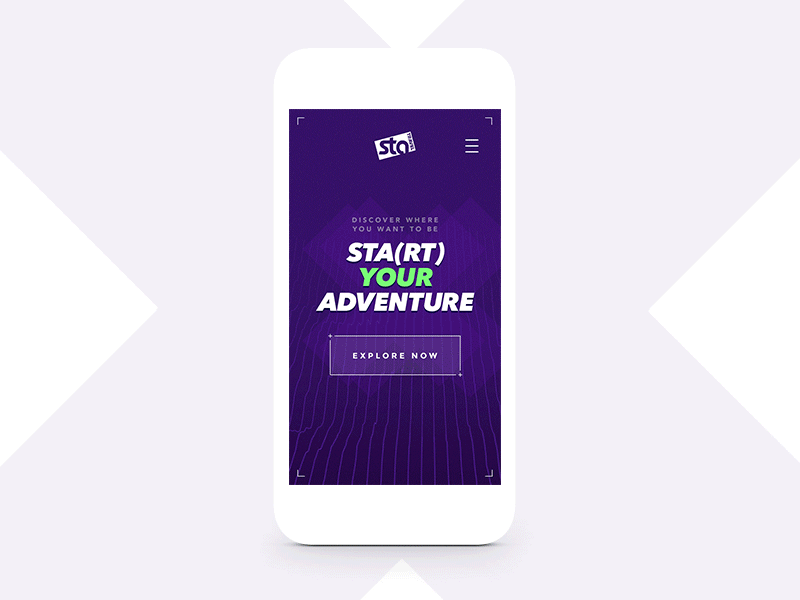 Start Your Adventure: Mobile brand branding campaign design interactive minimal site travel typography ui ux web