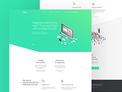 SWG - Homepage concept clean concept design landing minimal page startup ui web website