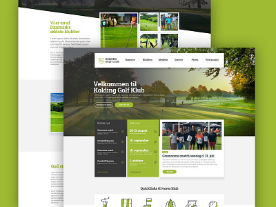 Kolding Golf Club new website clean ui ux webdesign website wordpress