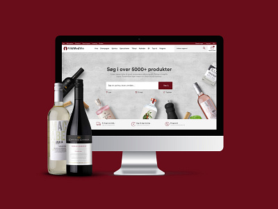 Wine shop design clean commerce design magento webdesign webshop